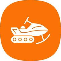 Snowmobile Vector Icon Design