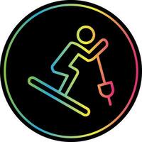 Skiing Vector Icon Design