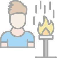 Fire eater man Vector Icon Design