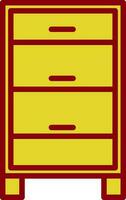 Chest of drawers Vector Icon Design