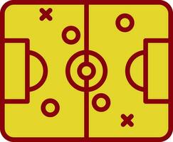 diseño de icono de vector de campo de fútbol