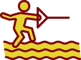 Water ski Vector Icon Design