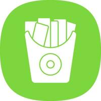 Fried potatoes Vector Icon Design