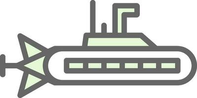 Submarine Vector Icon Design