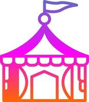 Circus tent Vector Icon Design