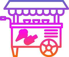 Ice cream cart Vector Icon Design