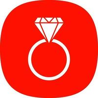 Diamond ring Vector Icon Design