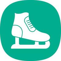 diseño de icono de vector de patinaje sobre hielo