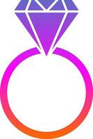 Diamond ring Vector Icon Design