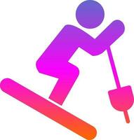 Skiing Vector Icon Design