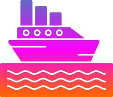 Ferryboat Vector Icon Design