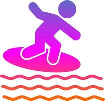 Surfing Vector Icon Design