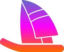 diseño de icono de vector de windsurf