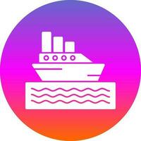 Ferryboat Vector Icon Design