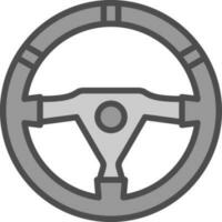 Steering wheel Vector Icon Design