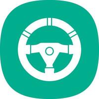 Steering wheel Vector Icon Design