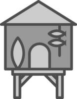 Beach hut Vector Icon Design