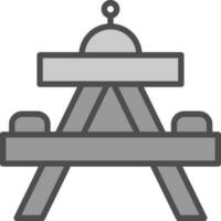 Picnic table Vector Icon Design