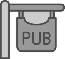 pub firmar vector icono diseño