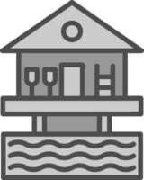 Beach hut Vector Icon Design