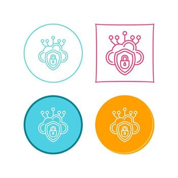 Cloud Security Vector Icon