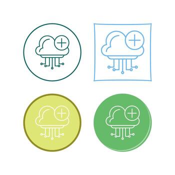 icono de vector de computación en la nube