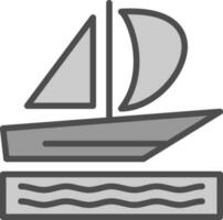 Silboat Vector Icon Design