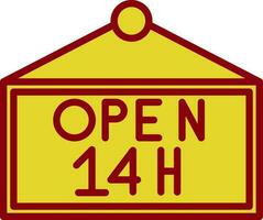 Opening hours Vector Icon Design