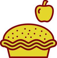 Apple pie Vector Icon Design