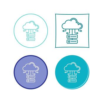 Cloud Database Vector Icon