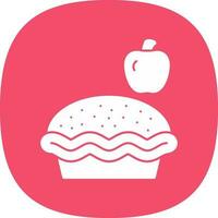 manzana tarta vector icono diseño