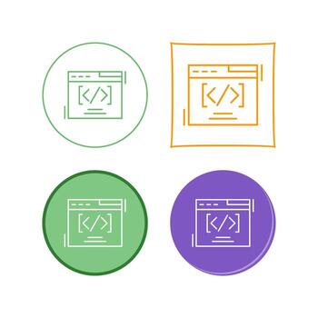 Web Coding Vector Icon