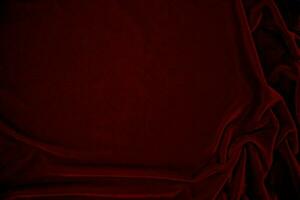 Red velvet fabric texture used as background. red panne fabric background of soft and smooth textile material. crushed velvet .luxury scarlet for silk. photo