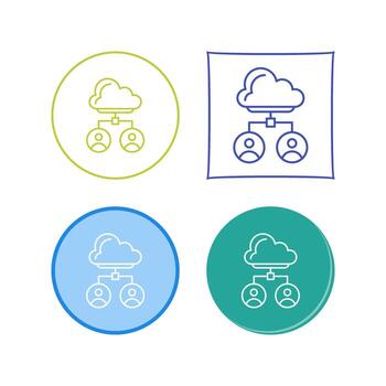 icono de vector de nube