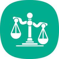 Justic scale Vector Icon Design