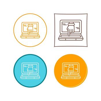 icono de vector de piratería informática