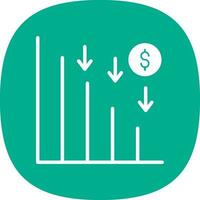 Line chart Vector Icon Design