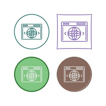 icono de vector de sitio web