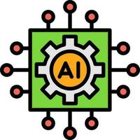 Artificial intelligence Vector Icon Design