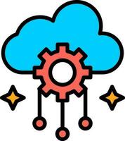 Cloud intelligence Vector Icon Design