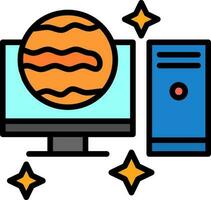 Desktop computer Vector Icon Design