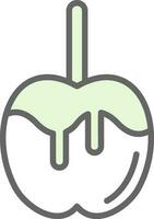 Caramel apple Vector Icon Design