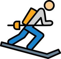 Skiing Vector Icon Design