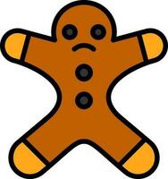 Gingerbread man Vector Icon Design