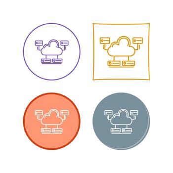 Cloud Database Vector Icon