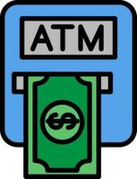 Atm machine Vector Icon Design