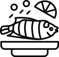 Steamed fish Vector Icon Design