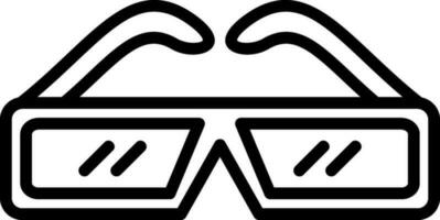 3d glasses Vector Icon Design