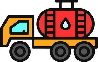 Oil tanker Vector Icon Design