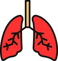 diseño de icono de vector de pulmones